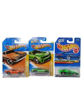 3 Hot Wheels  Camaro 68 Copo, '12 ZL1 & 93 W/Graphics NEW #D-49